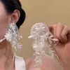 Pendientes de Concha Estrella de Mar con Cinta Estilo Resort para Mujer 2025 Nuevo Estilo Pendientes para Fotos en la Costa Pendientes de Alta Gama