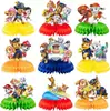 Decoraciones de Panal de Paw Patrol Decoración de Mesa para Fiesta de Cumpleaños Mesa de Comedor Soporte de Exhibición de Panal de Fiesta Base de Panal de Papel Suministros