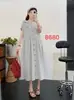 Vestido de Verano Nuevo Estilo Japonés Artístico a Rayas con Botones en Forma de Corazón para Mujer, Corte Holgado, Efecto Adelgazante, Detalle de Lazo
