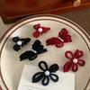 Horquilla francesa retro de mariposa otoño e invierno clip para flequillo lado de la frente femenino rojo pico de pato adorno para la cabeza 2024 Nuevo