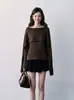 Elegante y único top de punto retro estilo coreano, una pieza versátil para el otoño de 2026, suave y cómodo, con efecto adelgazante
