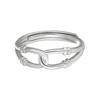 Anillo Sencillo de Cuerda con Hebilla Estilo Ins Europeo y Americano para Mujer Abierto Personalizado Anudado de Acero de Titanio Chapado en Oro PVD