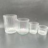 Efecto de Luz de Choque de Vidrio Vertical Accesorios para Cena Romántica a la Luz de Velas Portavelas de Aromaterapia Vaso Transparente Vertical para Velas