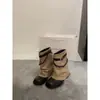 Botas Martin Chuyuji Emagrecedoras para Mulheres, Novo Estilo Primavera 2026, Salto Baixo, Botas para Pernas Longas, Fivela de Cinto em Camurça, Botas Curtas tipo Chaminé