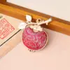 Nuevo Brocado Song de Estilo Chino Colgante de Caqui de Doble Cara Amuletos para Bolsos DIY Tienda Creativa Cultural Broche Hanfu Colgante Accesorio