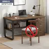 Escritorio de computadora, escritorio casero de escritorio para dormitorio, escritorio de oficina, escritorio de jefe, escritorio simple para vivienda de alquiler con cajones