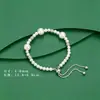 Pulseira de Pérolas Fashionable Estilo Ins de Luxo Leve com Design Exclusivo e Pedras de Zircônia, um Presente para Namoradas ou Amigas no Festival Qixi, Atacado