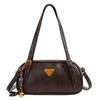 Bolsa Pequena Quadrada Lisa Vintage para Axila Feminina Tendência Moda Versátil Bolsa de Ombro Bolsa Transversal Estilo Western Bolsa Portátil Simples para Mulheres