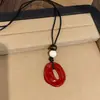 Collar Colgante Oval Irregular Estilo Coreano Ins Cadena para Suéter Estilo Vacaciones Retro Collar de Lujo Ligero con Sensación de Alta Gama