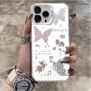 Para Apple 15Pro Max Capa de Celular Nova iphone14 Advanced Sense 13Pro Base Branca Flor Borboleta 12/in