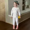 Conjunto de Roupa Íntima Térmica Sem Costura Outono Inverno 2026 para Meninos e Meninas, Top e Calça Quentes de Outono, Roupa de Casa para Bebê