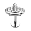Argola Labial F136 de Titânio Multiformato Coroa Crescente Coração Aranha Brincos de Moda Versáteis para Mulheres