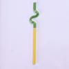 Palito de Vidro Colorido Estilo Japonês Fofo Resistente a Altas Temperaturas Combinação de Cores Criativa Para Bebidas Quentes Leite Palito Curvo