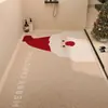 Tapete de Chão para Banheiro Círculo de Seda Roupa de Natal Resistente ao Desgaste Antiderrapante Tapete de Chão Box de Banho Cortável Resistente à Sujeira Fácil de Cuidar Tapete de Chão Drenante