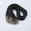 Frete Grátis Cordão para Colar Cordão de Couro Preto Fabricante de Cordão para Pingente 1,5mm Acessórios de Joalheria DIY 60cm Cordão Coreano de Cera Verde Antigo