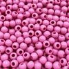 50 Piezas/Paquete Cuentas Redondas de Agujero Grande Color Sólido Color Primavera 10mm Cuentas Acrílicas Material para Manualidades DIY de Niños