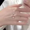 2026 Nuevo Estilo Collar Calcedonia Blanca Lujo Ligero Diseño de Nicho Gama Alta Suave Estilo Hada Cadena para Clavícula para Mujeres Estudiantes de Instagram