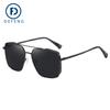 Defeng 11005 gafas de sol polarizadas gafas de sol para hombre 2020 nuevo doble elegante chapado calidad acero inoxidable doble puente