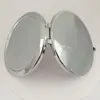Espelho de Maquiagem Portátil Dupla Face Dobrável Metal Redondo Espelho de Brocado Song Base Tecido DIY Portátil Espelho de Cristal