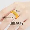 Anel Retro Imitação de Ouro Vazado com Diamantes Incrustados para Mulheres Exquisite Colar de Renda de Ouro de Areia Vietnamita Borda de Renda Joias Banhadas a Ouro de Cor Duradoura
