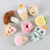 Muñeca Broche de Peluche de Donut de Té de Leche Llavero Chirriante Colgante Billetera Pasador Pasador Accesorios