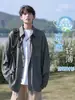 Camisa Larga de Verano para Hombre con Tie-Dye Americano de la NASA, Tendencia de Marca, Estilo Resort de Alta Gama, Chaqueta Camisa Holgada