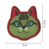 Nuevos parches bordados de cabeza de gato coloridos, parches de gato de dibujos animados termoadhesivos, parches adhesivos para reparar agujeros en la ropa