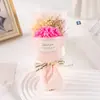 Flor de sabão cravo pequeno buquê flor artificial eterna caixa de presente acessórios de lembrança mini flores secas