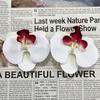 Flor individual de simulación de Phalaenopsis roja de internet peinado Lu Fu regalo de mano caja de dulces 9cm hecho a mano diy accesorios decorativos
