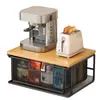 Estante de almacenamiento extraíble para escritorio, organizador de bocadillos y artículos varios para mesa de comedor, almacenamiento en capas para bolsitas de té y cápsulas con cajones, estante para encimera