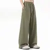 Calça de Pijama Masculina Calça Longa Masculina 100% Algodão Outono e Inverno Cor Sólida Simples Casual Barra Reta Barra Larga Masculino Tamanho Grande Calça de Casa