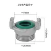 SME072213 conector rápido de aço inoxidável rosca externa de 1/2 polegada conector rápido de cartão gradeado de aço inoxidável