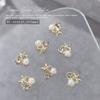 Nova Série Oceano Arte para Unhas Joias de Liga de Zinco Árvore de Coco Diamante Concha Pérola Estrela do Mar Laço Decoração para Unhas
