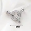 Anillo de Zirconio Chapado en Oro de 18 Quilates sobre Cobre Alta Retención de Color Hebilla Universal Hebilla de Collar Pulsera de Gama Alta Accesorios de Joyería DIY