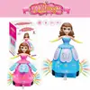 Dança estilo Tiktok Princesa balanço desenho animado boneca pequena rotativa luz elétrica música barraca brinquedos atacado