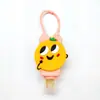 Funda de PVC de dibujos animados para botella de gel antibacterial, superventas transfronteriza, funda protectora de resina hecha a medida para botella trapezoidal de 30 ml, botella de perfume con cordón