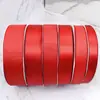 Cinta Roja Brillante, Cinta de Poliéster Acanalado Encriptado, Cinta de Seda, Cinta para Bodas, Cinta Decorativa Festiva, Cinta de Moño, Cinta de Serpentina