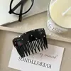 Pente Colorido de Acetato com Diamantes Estilo Coreano Grampo de Cabelo Personalizado de Nicho Grampo de Cabelo Estilo Preguiçoso Acessórios de Cabelo Exquisitos para Mulheres na Parte de Trás da Cabeça Novo Estilo