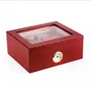 Caja de Almacenamiento Humidificadora de Madera para Cigarros Caja de Colección de Cigarros de Madera Maciza Caja Humidificadora de Cigarros Hecha a Mano Caja de Madera Cuadrada con Tapa abatible