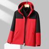 Chaqueta impermeable, gruesa, tres en uno, resistente al frío, con logotipo estampado, extraíble, para otoño e invierno.
