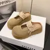 Sandalias transpirables Mary Jane, zapatos Birkenstock de plataforma de suela gruesa, zapatillas cerradas de malla para mujer, calzado de verano para exteriores, nuevo modelo 2026
