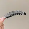 Presilha banana plissada de chifon, presilha vertical, presilha de garra de verão de alta qualidade, presilha para rabo de cavalo na nuca, presilha de cabelo elegante e delicada