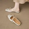 Chuyuji chinelos de salto plataforma slip-on que aumentam a altura, bico fechado para mulheres, para usar no verão ao ar livre, Mary Jane de bico quadrado, deslumbrantes meia-sandálias que não cansam os pés