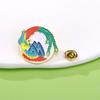 Broche Original Moda Nacional Padrão Dragão e Fênix Garça Carpa Fada Veado Dragão Versátil Decorativo para Bolsa de Escola Liga Liga Cartoon