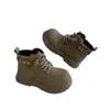Botas Martin para niños, unisex, botas amarillas, botines de moda de otoño, botas para exteriores, estilo británico, para niños mayores, botas de cuero de suela gruesa