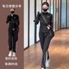 Conjunto Europeu Casual Esportivo para Mulheres Primavera & Outono 2025 Novo Estilo da Moda Redutor de Idade Solto para Corrida Conjunto de Duas Peças Tendência