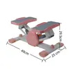 Stepper de Oscilación Lateral de Lado a Lado con Pantalla LCD Digital - Máquina Mini Step Compacta Rosa (Capacidad de 150 kg)