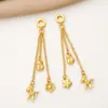Colgante de Mariposa Chapado en Oro con Diseño de Gota de Aceite, Dijes de Vaina de Loto, Materiales para Pulsera de Cuentas Hecha a Mano DIY, Collar, Aretes