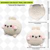 Kit de Materiales de Ganchillo para Muñeca Conejo Transfronterizo para Principiantes, Muñeca Hecha a Mano con Instrucciones en Inglés e Ilustraciones