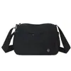 Bolsa de Pano de Nylon Leve com Bolso Multicamadas para Mulheres, Nova Moda de Rua Casual Simples de Grande Capacidade para Ombro e Transversal